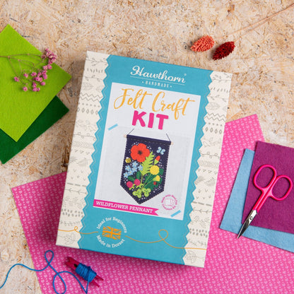 'Wildflower Pennant' Floral Felt Craft Kit for Beginners