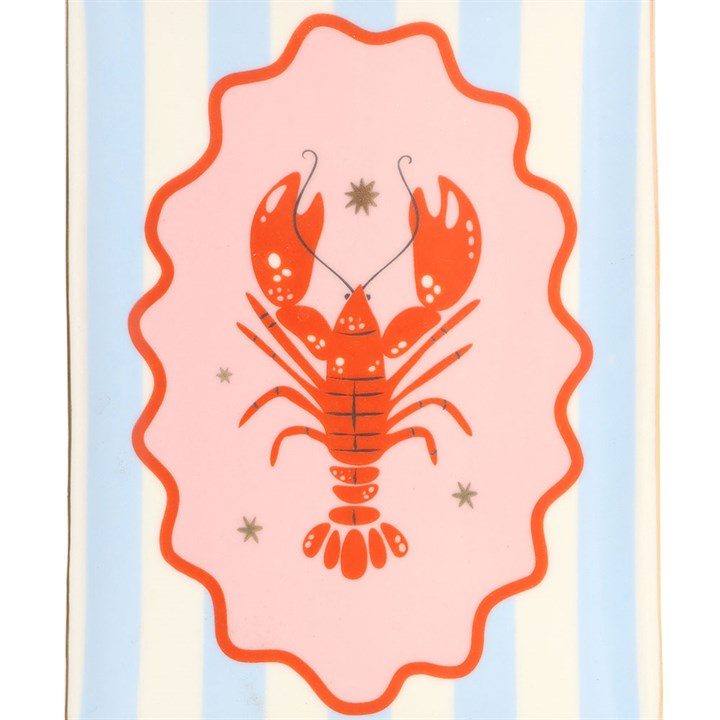 Striped Lobster Trinket Dish – Ceramic Jewellery & Key Dish