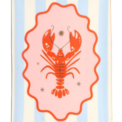 Striped Lobster Trinket Dish – Ceramic Jewellery & Key Dish