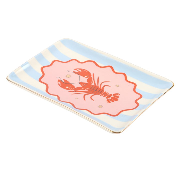 Striped Lobster Trinket Dish – Ceramic Jewellery & Key Dish