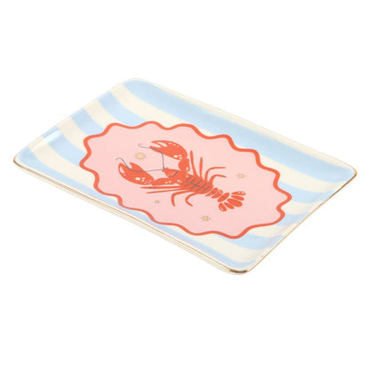 Striped Lobster Trinket Dish – Ceramic Jewellery & Key Dish