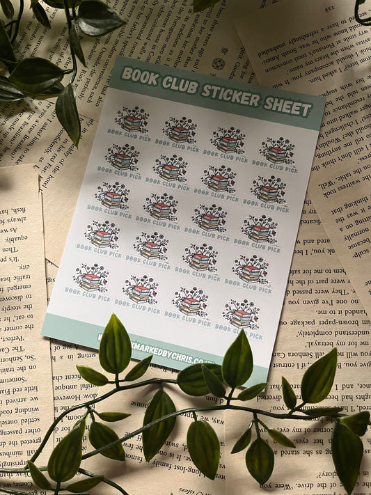 Book Club Pick sticker sheet