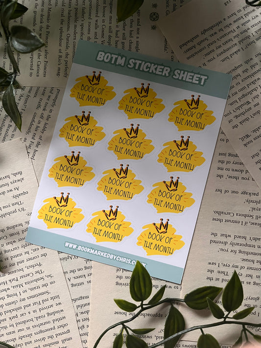 Book Of The Month sticker sheet
