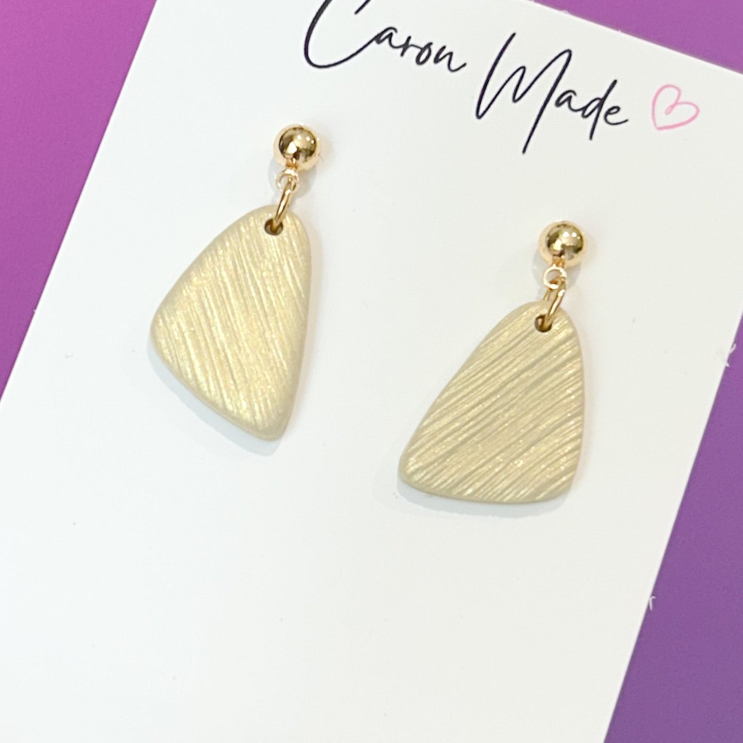 Neutral light gold earrings
