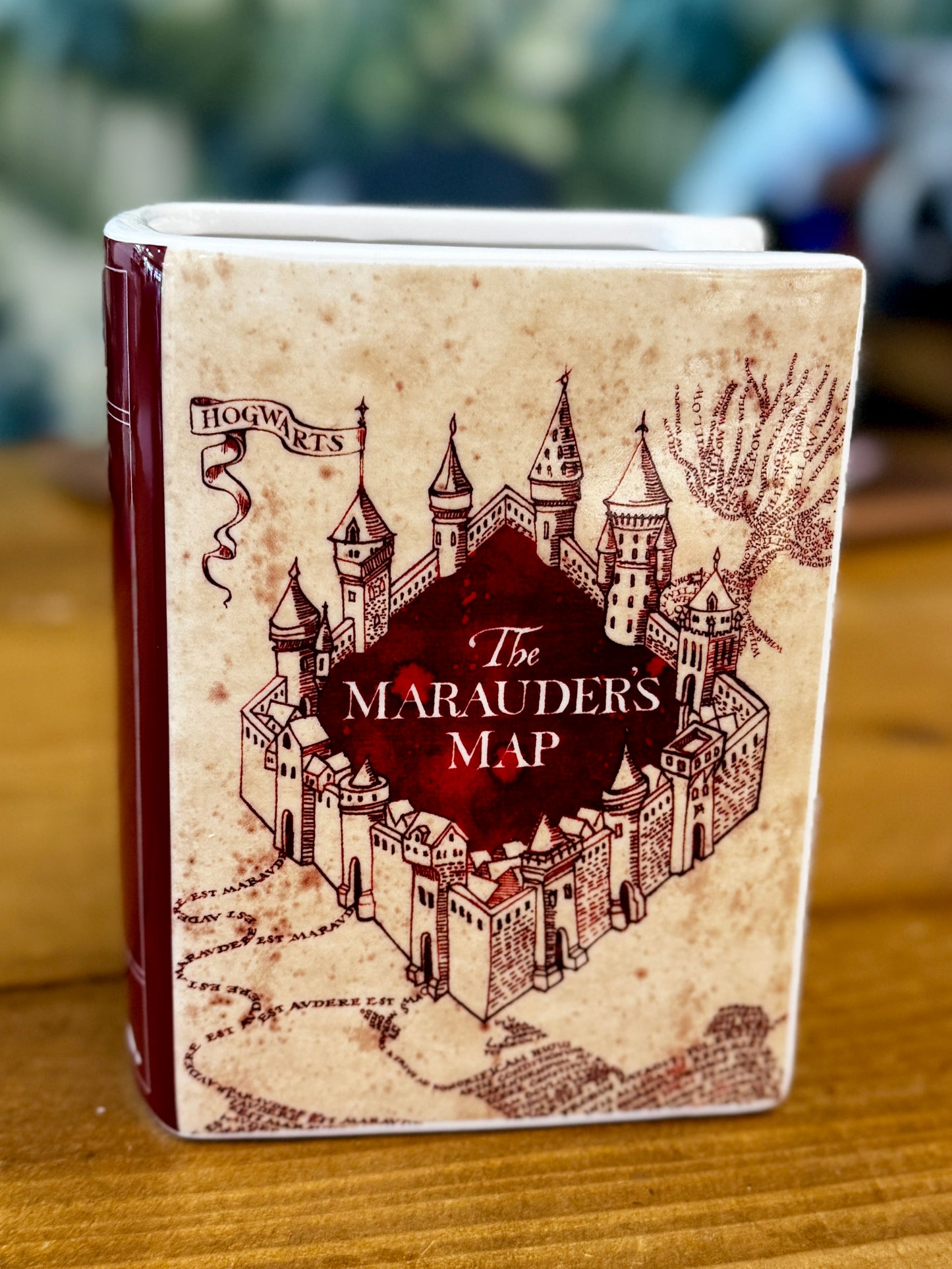 Book Vase: Harry Potter Marauder’s Map Ceramic Book Vase