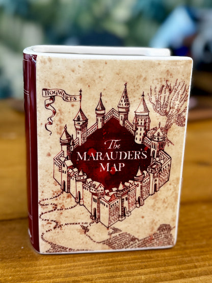 Book Vase: Harry Potter Marauder’s Map Ceramic Book Vase