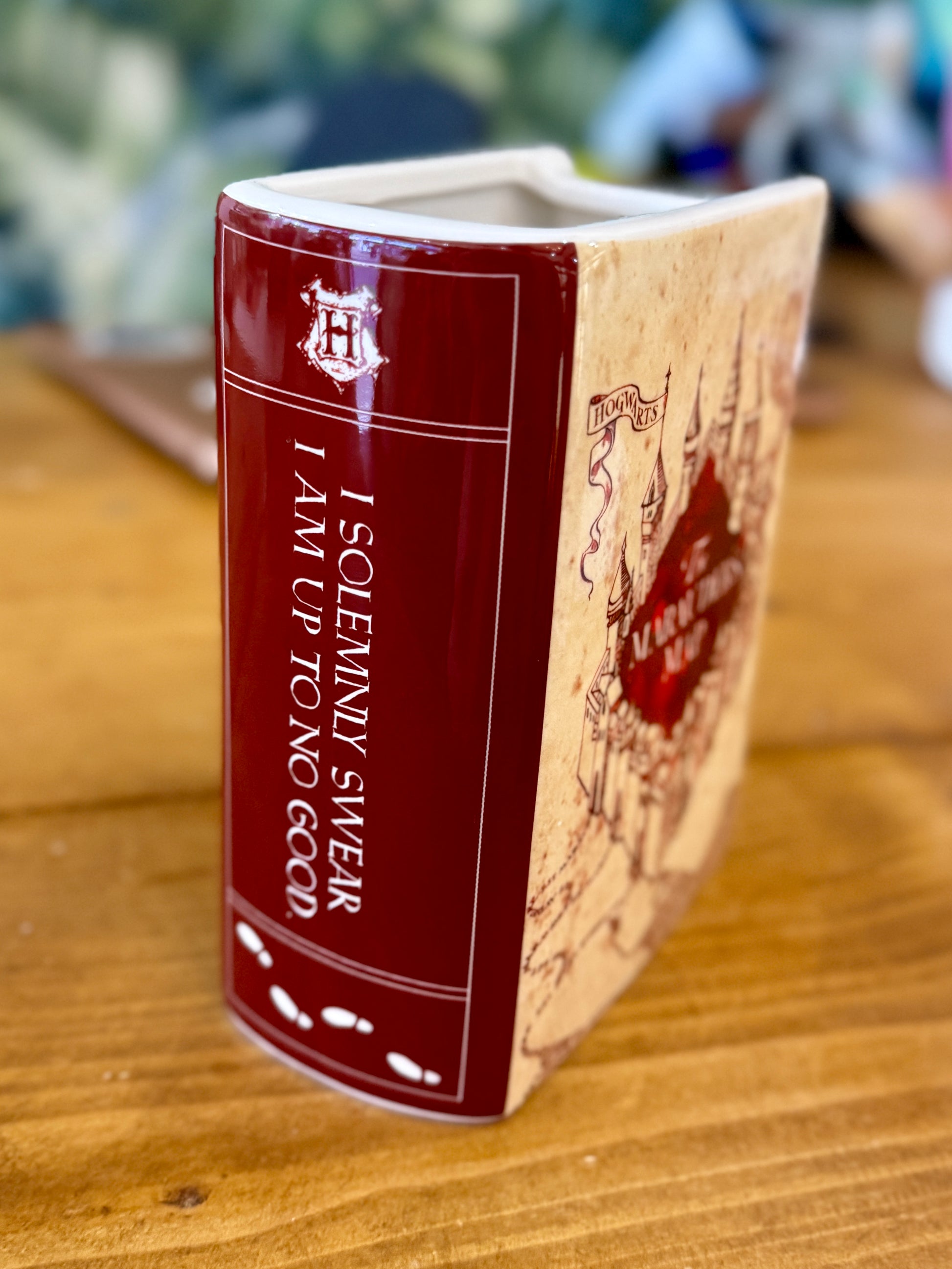 Book Vase: Harry Potter Marauder’s Map Ceramic Book Vase