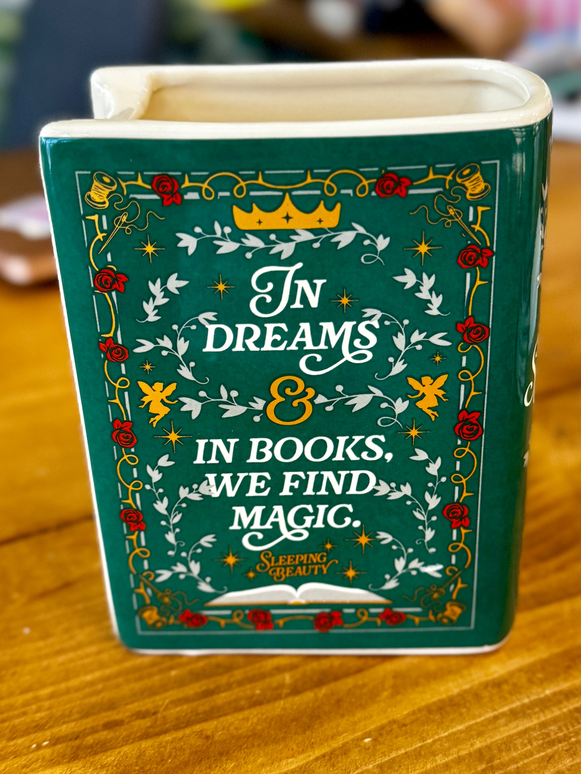 Book Vase: Sleeping Beauty Ceramic Book Vase