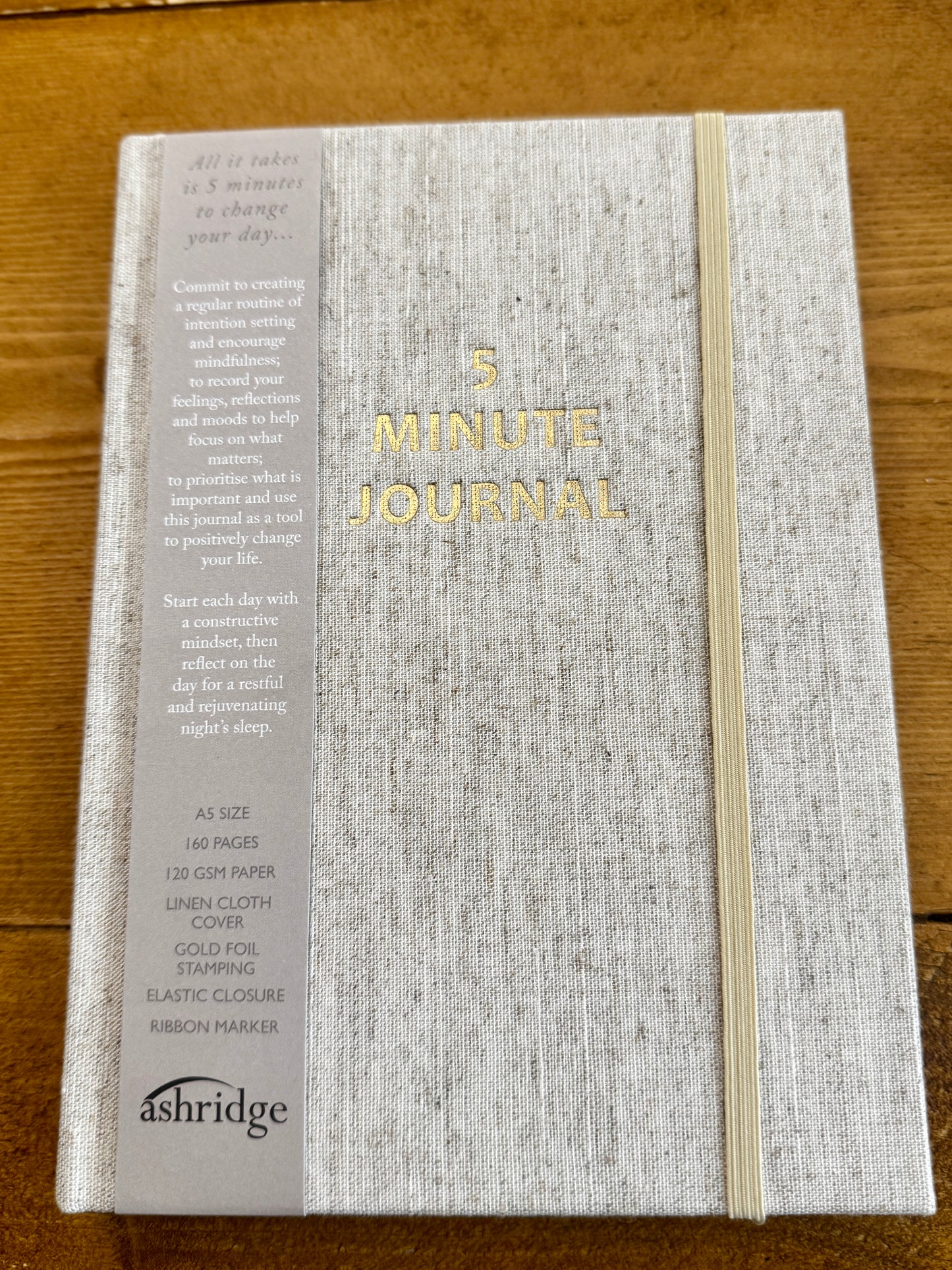 5 Minute Journal | Linen Gratitude & Mindfulness Journal