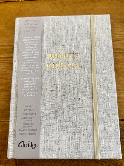 5 Minute Journal | Linen Gratitude & Mindfulness Journal