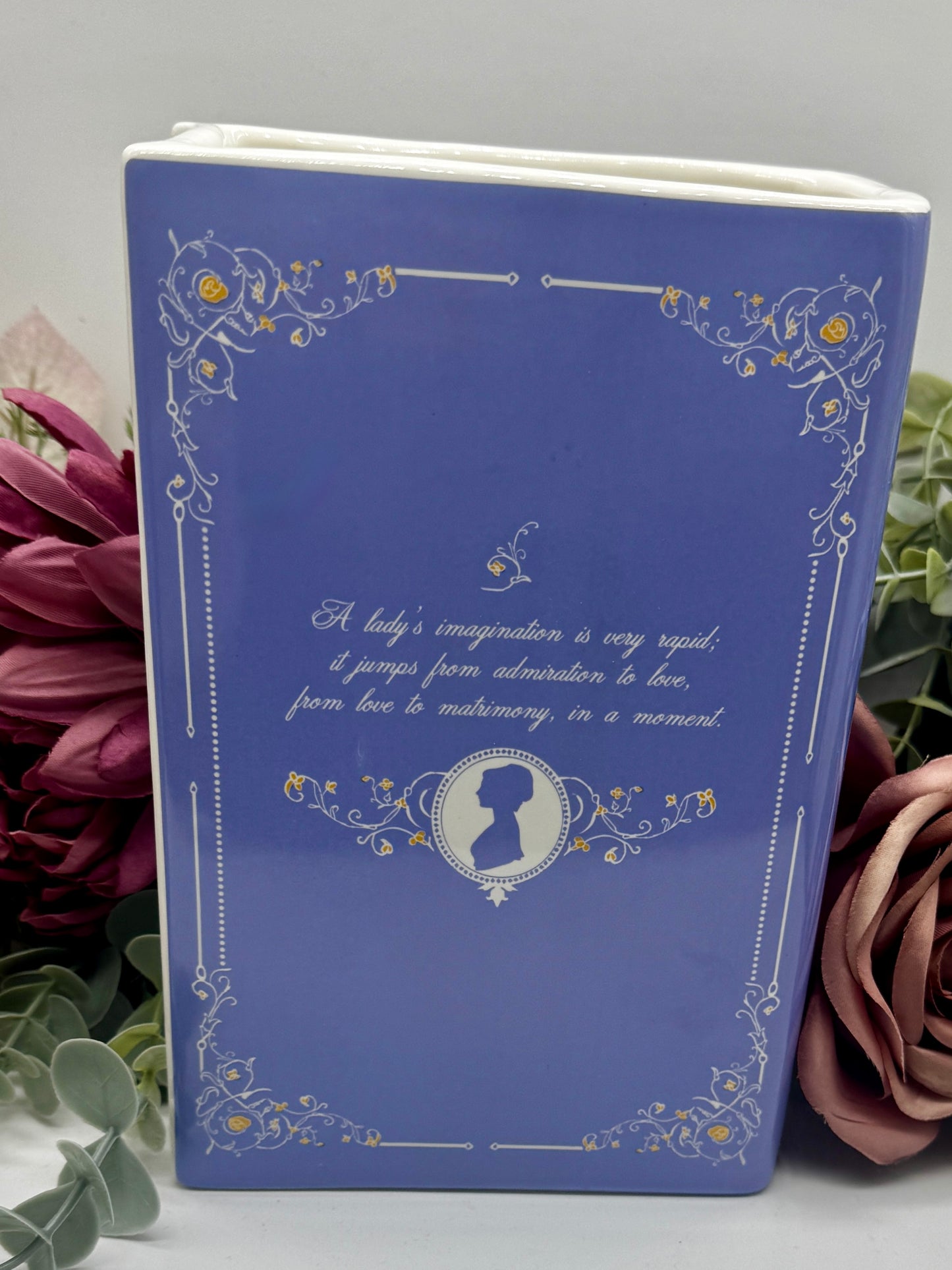 Book Vase: Pride and Prejudice Purple