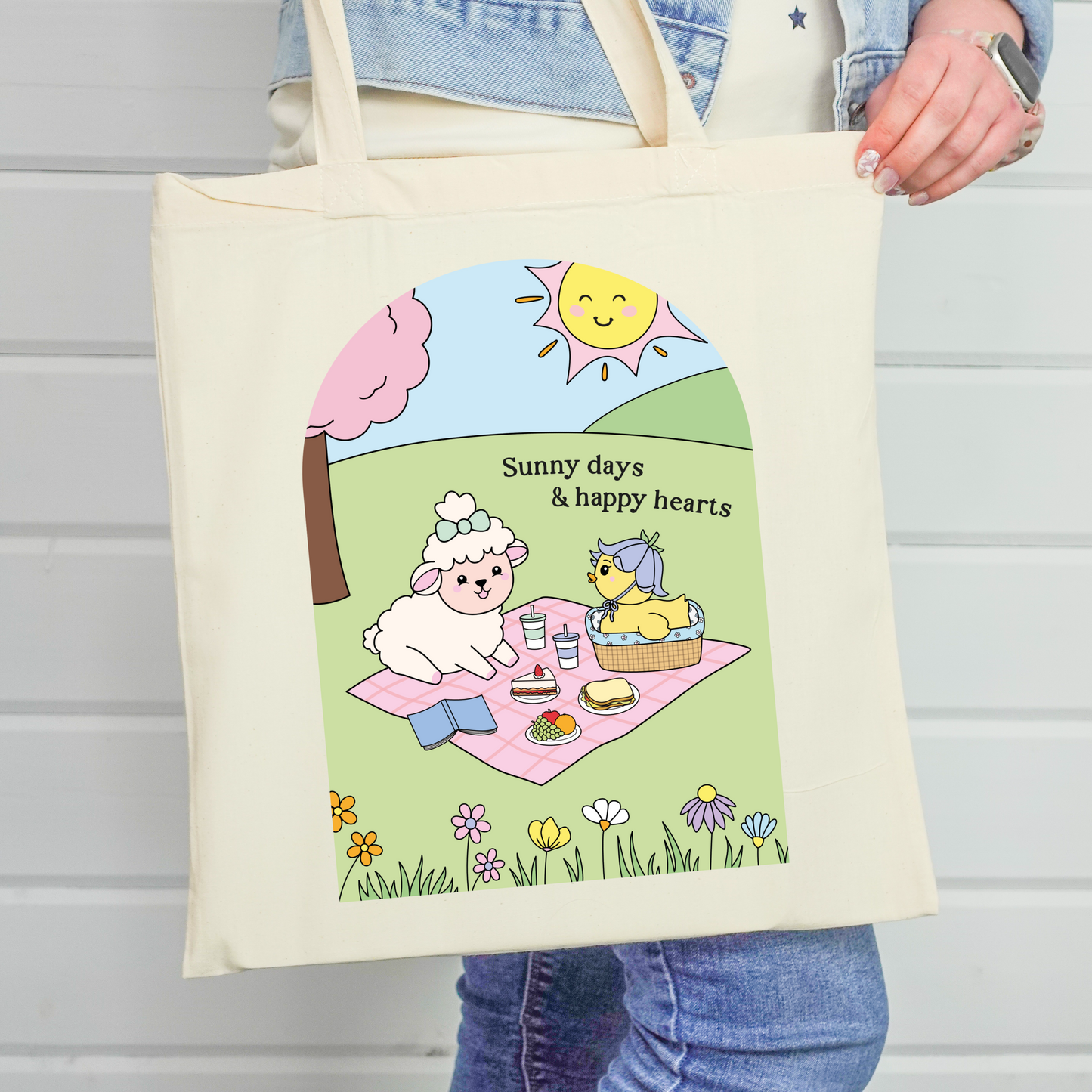 Sunny Days & Happy Hearts Tote Bag