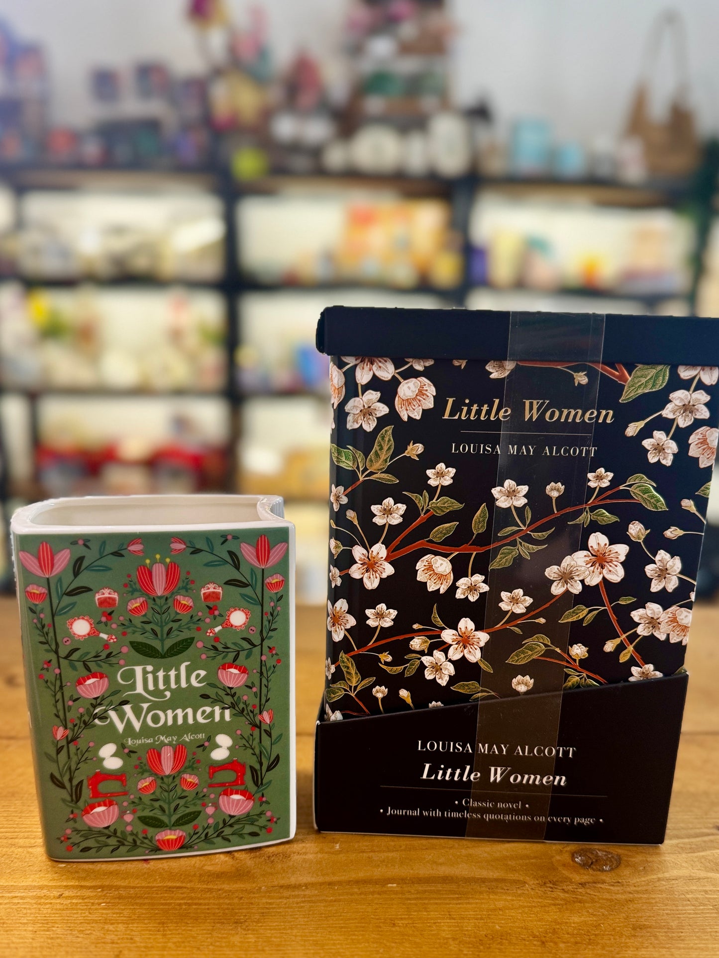 Little Women Book Vase Gift Set | Literary Vase, Classic Novel & Journal Gift
