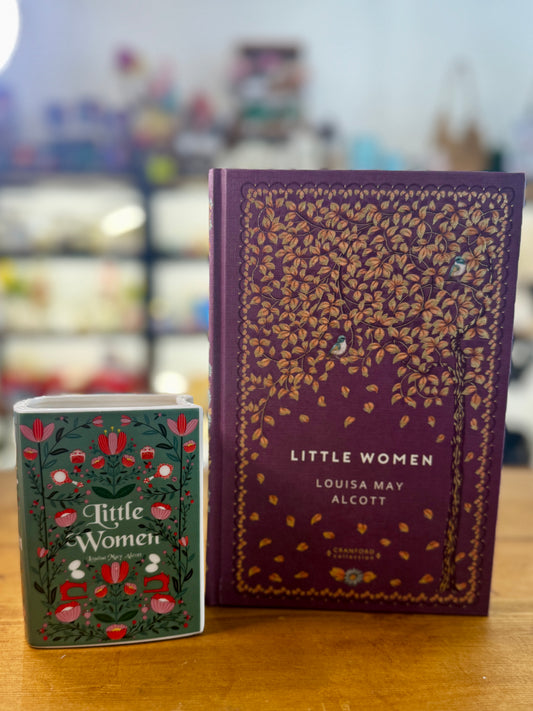 Little Women Book Vase & Luxury Hardback Sprayed Edge Book Gift Set | Louisa May Alcott Book Lover Gift