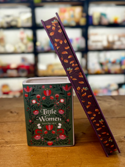 Little Women Book Vase & Luxury Hardback Sprayed Edge Book Gift Set | Louisa May Alcott Book Lover Gift