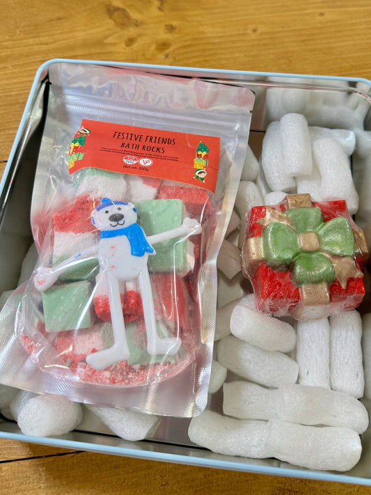 Christmas Eve box Keepsake Tin - inc Bath Bombs