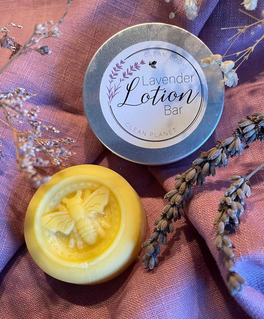 Lavender Bliss: Handcrafted Beeswax Lotion Bar