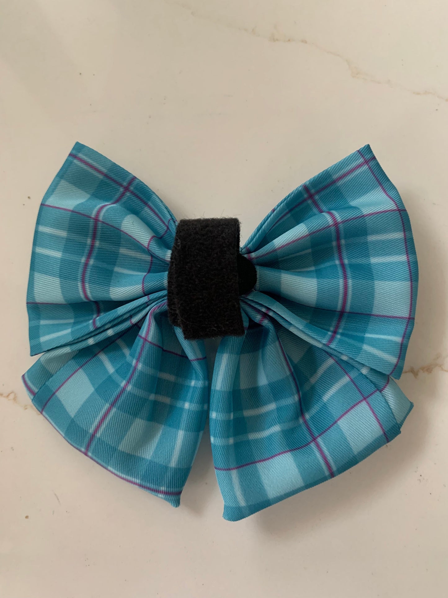 Sailor Bow Collar Accessory Turquoise Tartan