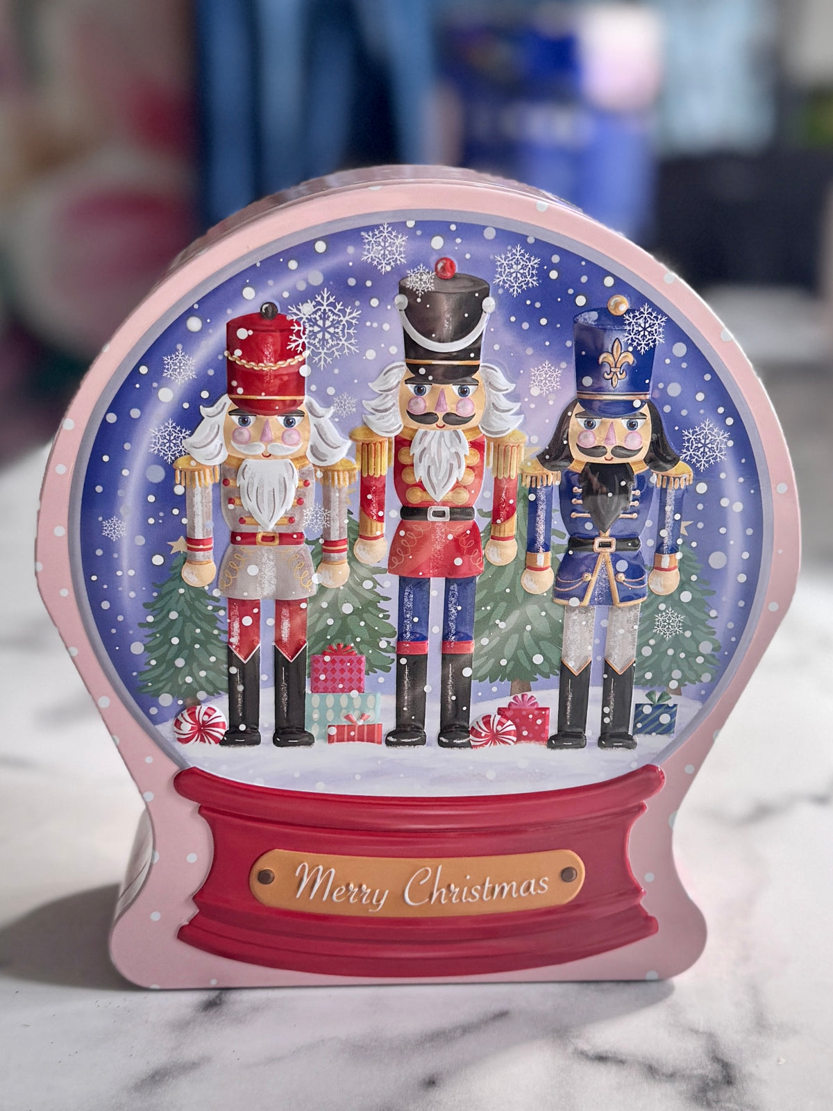 Christmas Snow Globe Tin – Festive Gift & Storage Tin