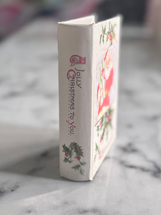 Traditional Santa Claus Book Storage / Gift Wooden Box – 14cm
