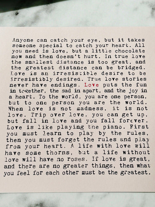 Love Wise Words Print