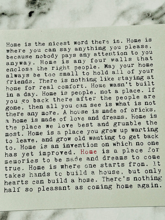 Home Wise Words Print