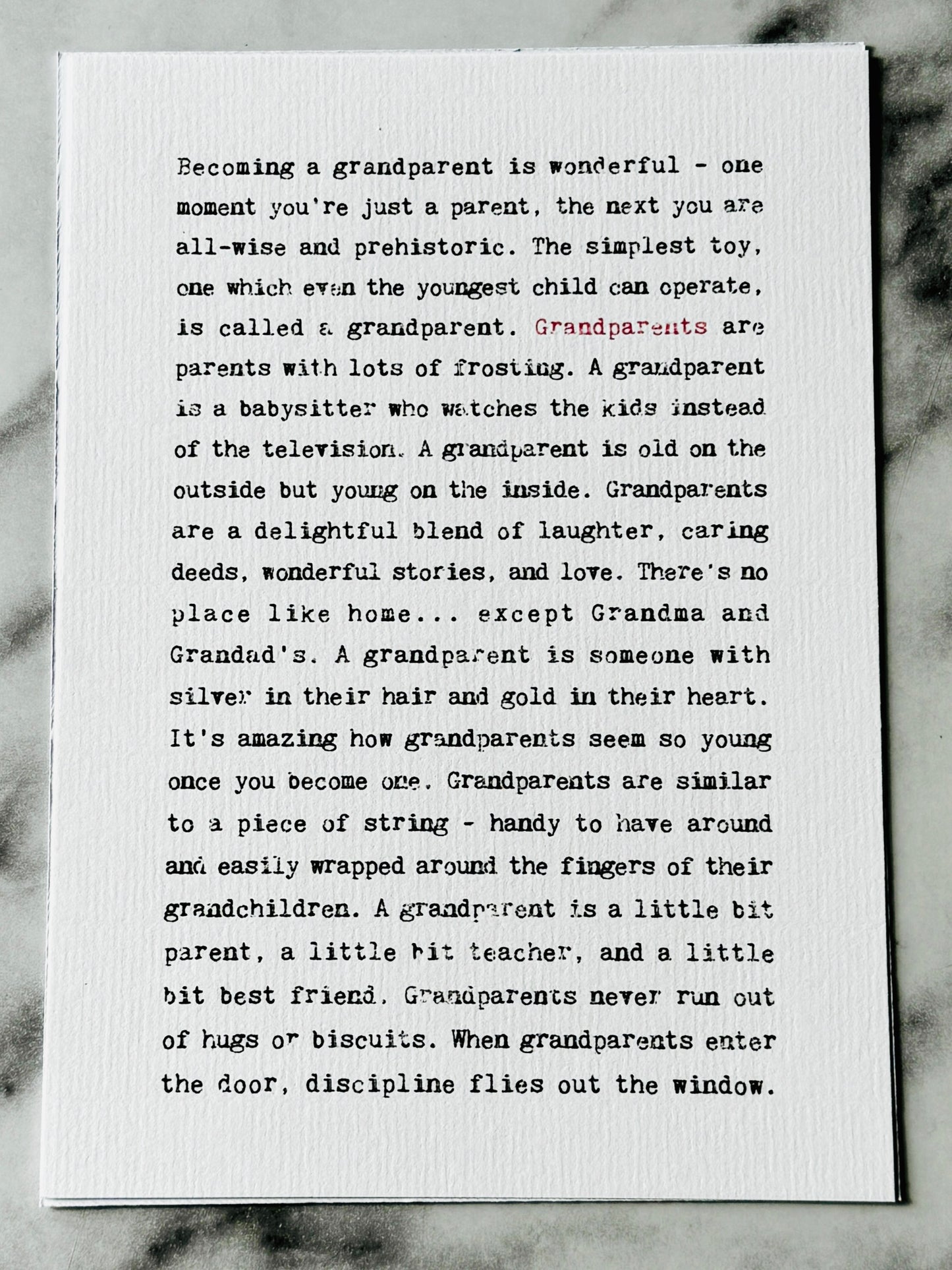Grandparents Wise Words Print