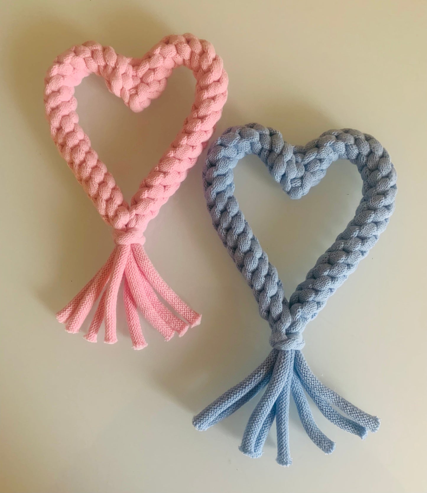 Handmade Dog Toy Rope Love Heart