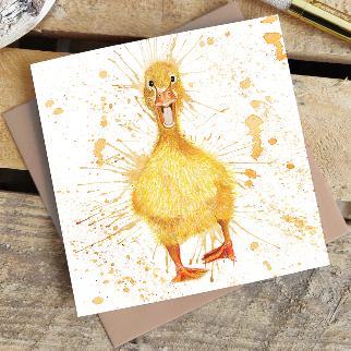 Duck Greeting Card - Splatter
