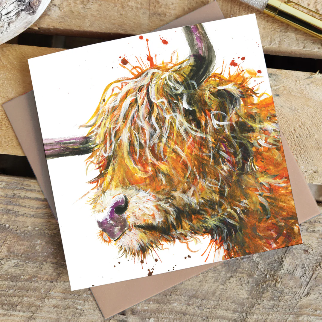 Highland Cow Greeting Card