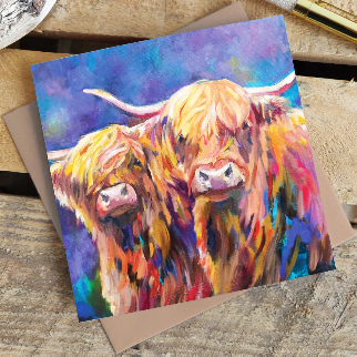 Highland Cow Greeting Card