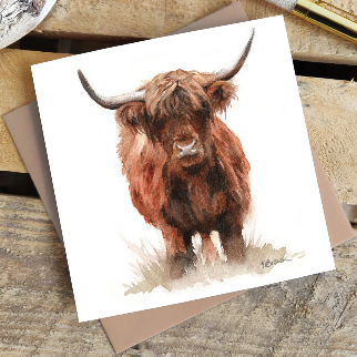 Highland Cow Greeting Card
