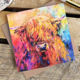 Highland Cow Greeting Card