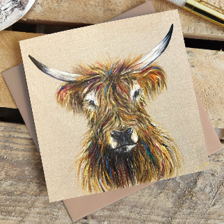 Highland Cow Greeting Card