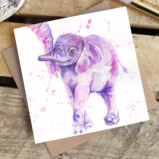 Baby Elephant Greeting Card