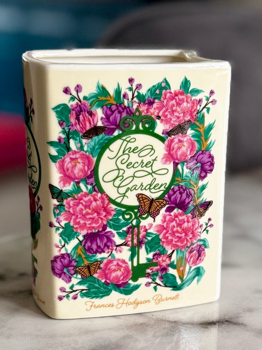Book Vase: The Secret Garden Pink