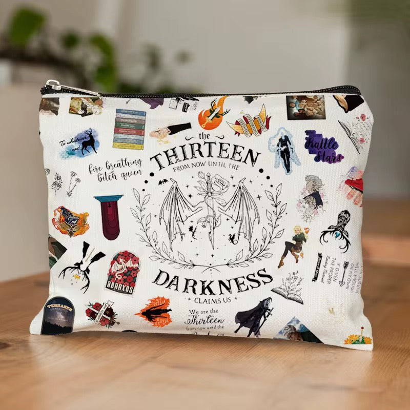 Fantasy Book Lover Makeup Bag Thirteen Fantasy Design Throne of Glass