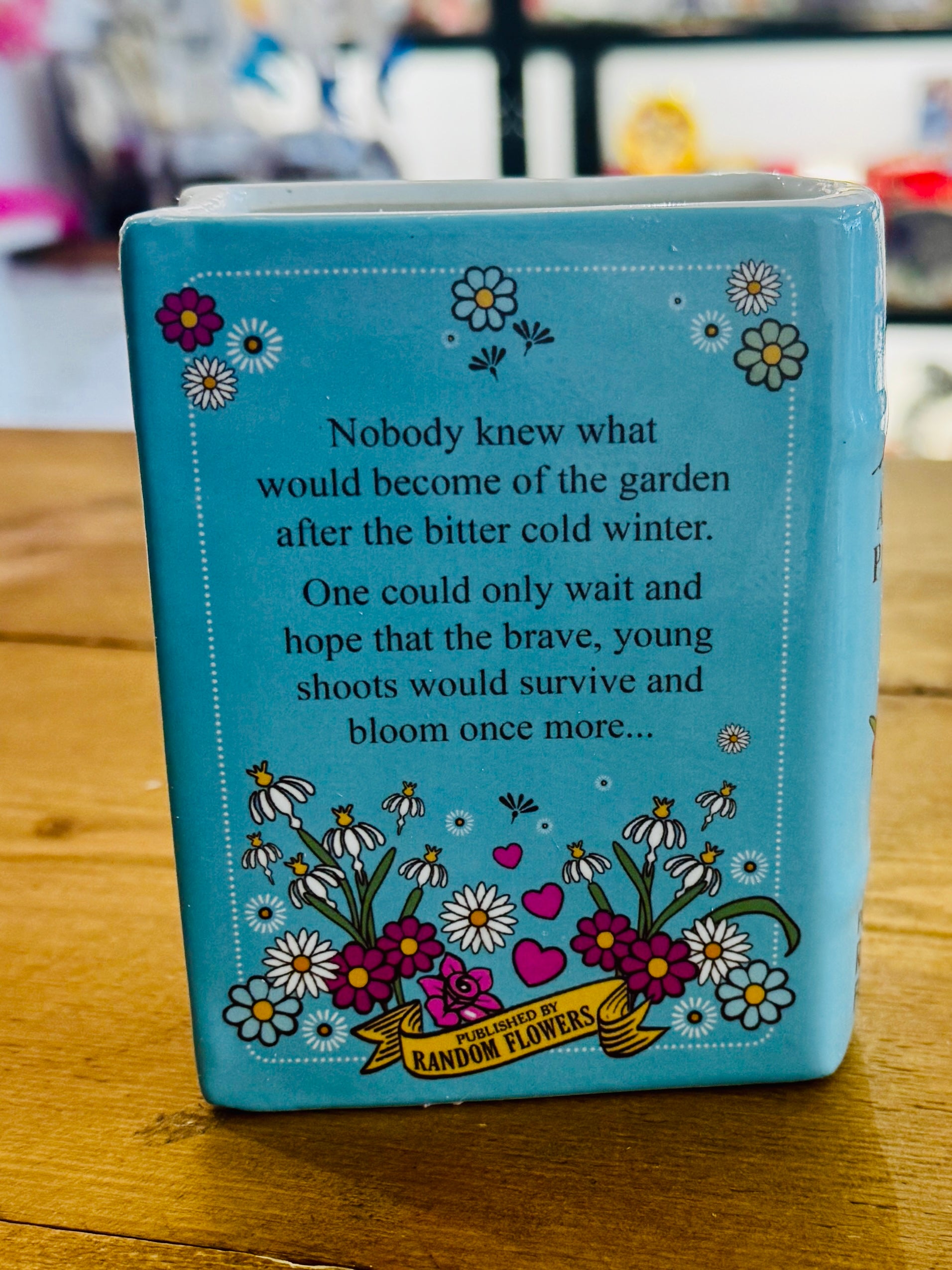 Botanical Book Pen Pot | Mini Plant Pot | Book Lover Desk Decor