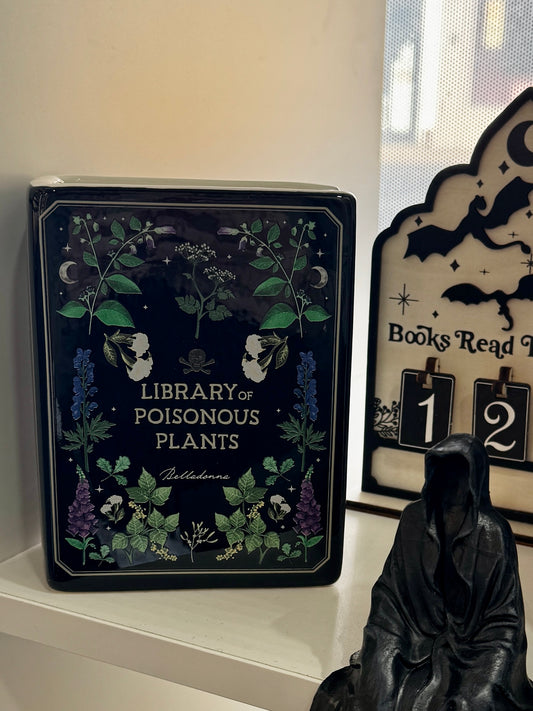 Book Vase: Library of Poisonous Plants – Gothic Ceramic