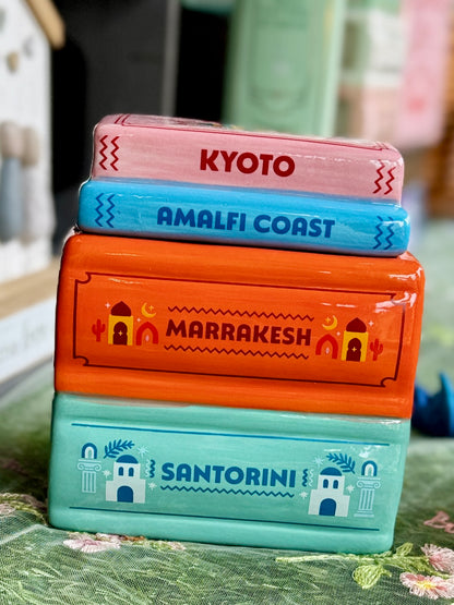 Travel Book Stack: Oil Burner & Wax Warmer | Bookish Home Fragrance Gift