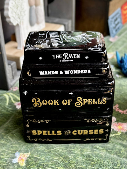 Dark Book Stack: Book of Spells Oil Burner & Wax Warmer