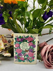 Book Vase: The Secret Garden Pink