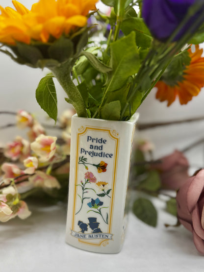 Book Vase: Pride and Prejudice  – Jane Austen Ceramic Book Planter