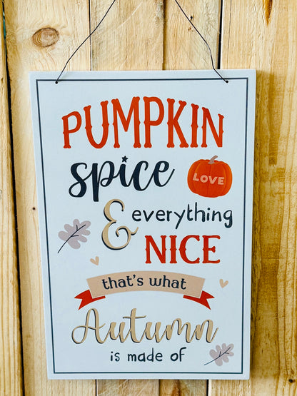 Pumpkin Spice Hanging Sign 🍁