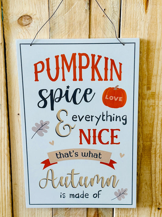Pumpkin Spice Hanging Sign 🍁