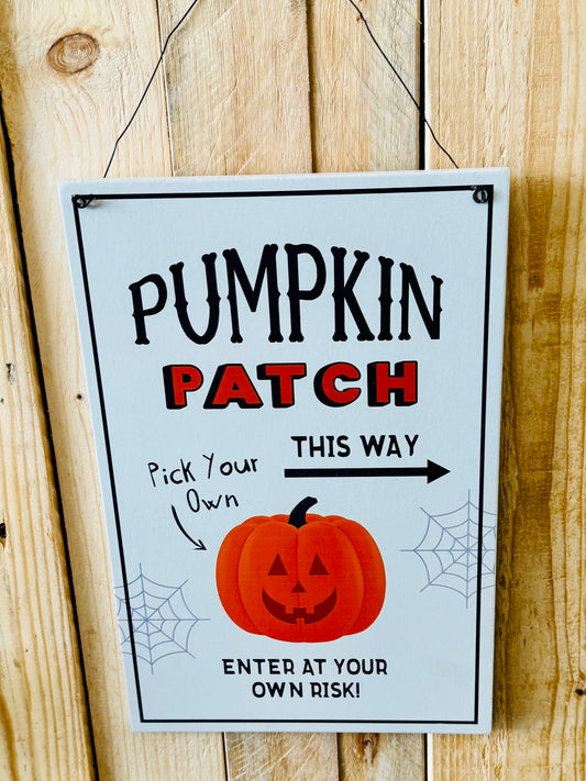 Pumpkin Patch Hanging Sign 🎃
