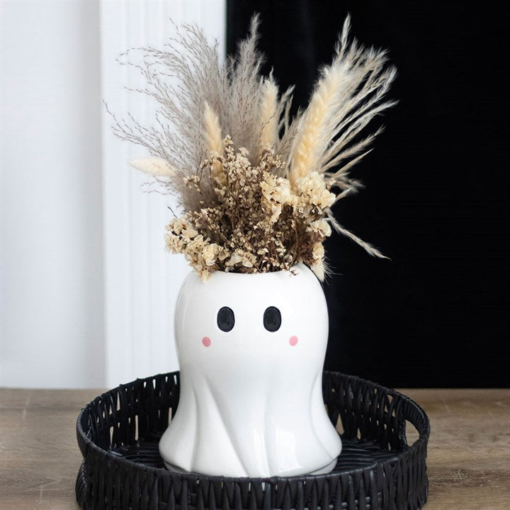 Ceramic Ghost Vase | Cute Halloween Flower Vase & Spooky Home Decor
