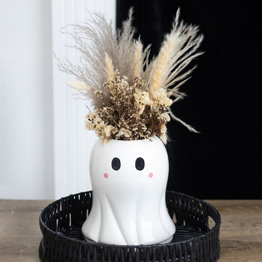 Ceramic Ghost Vase | Cute Halloween Flower Vase & Spooky Home Decor