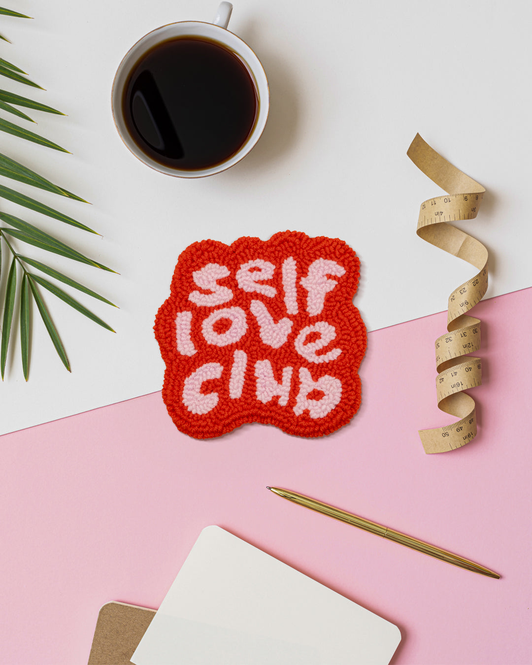 Self Love Punch Needle Coaster
