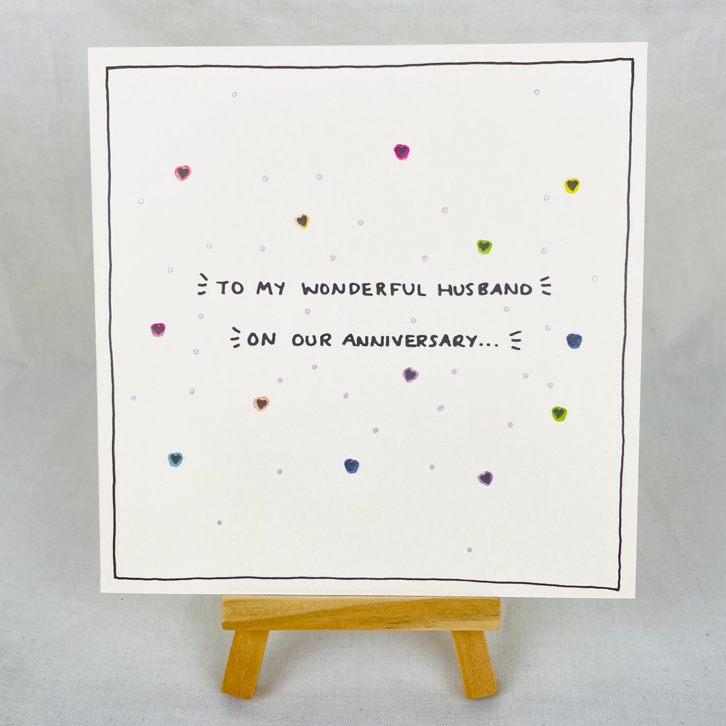 Greetings Card: ‘To My Wonderful Husband on Our Anniversary’ Card
